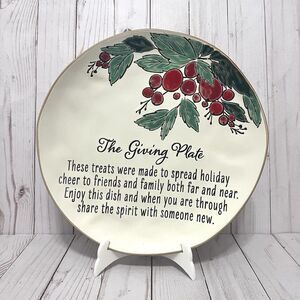 The Giving Plate Spectrum Designz 11” Berry Holiday Season Giving Plate Xmas